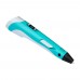  3D ручка з LCD дисплеєм V2 / D2 5B / 2А, сопло 0.6 мм, темп. 160-235 гр С, контроль швидкості, ABS / PLA 1.75 мм блакитна