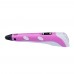 3D ручка с LCD дисплеем V2/D2 5B/2А, сопло 0.6 мм, темп. 160-235 гр С, контроль скорости, ABS/PLA 1.75 мм розовая