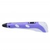 3D ручка з LCD дисплеєм V2 / D2 5B / 2А, сопло 0.6 мм, темп. 160-235 гр С, контроль швидкості, ABS / PLA 1.75 мм фіолетова