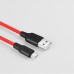 Кабель Hoco X21 USB to MicroUSB 1m черно-красный