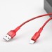 Кабель Hoco X26 USB to Lightning 1m червоний