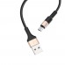 Кабель Hoco X26 USB to MicroUSB 1m чорно-золотистий