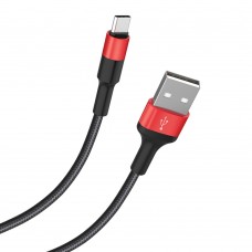 USB кабель Hoco X26 1m Type-C чорно-червоний