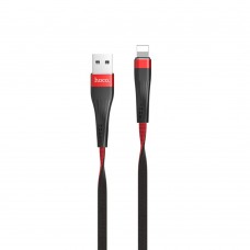 Кабель Hoco U39 USB to Lightning 1.2m чорно-червоний