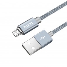 USB кабель магнітний Hoco U40A Micro 2A 1m сріблястий