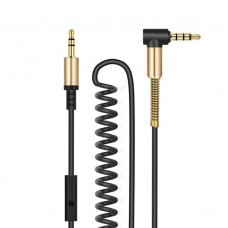 AUX кабель Hoco UPA02 2m с микрофоном чёрный
