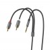 AUX кабель Hoco UPA10 TRS 3.5 - RCA 1.5m серый