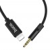 AUX кабель Hoco UPA13 Lightning - TRS 3.5 1m чорний