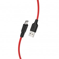 USB кабель Hoco X21 Plus 1m Micro чорно-червоний