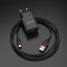 Сетевое зарядное устройство  Borofone  BA20A 1 USB 2.1A Lightning чёрное
