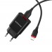 Сетевое зарядное устройство  Borofone  BA20A 1 USB 2.1A Lightning чёрное