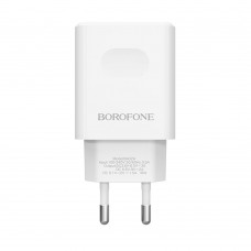 Мережевий зарядний пристрій Borofone BA32A 1 USB 18W / 3A QC3.0 біле