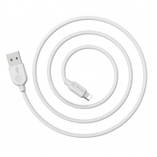 USB кабель Borofone BX14 Lightning 2.4A 1m білий