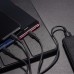 USB кабель Borofone BX16 3 в 1 Lightning/ Micro-USB/ Type-C 2.4A 1m черный