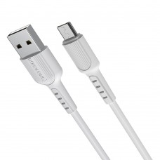 Кабель Borofone BX16 USB to MicroUSB 1m білий