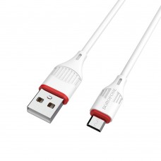 USB кабель Borofone BX17 Micro 2.4A 1m білий