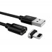 USB кабель магнітний Borofone BU1 Lightning 3A 1.2m чорний