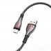 USB кабель Borofone BU23 Micro 2.4A 1.2m чорний