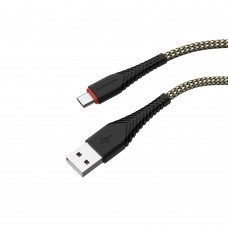 USB кабель Borofone BX25 Micro 2.4A 1m чорний