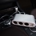 Автомобільний зарядний пристрій Hoco Z13 2 USB розгалужувач прикурювача сріблясте