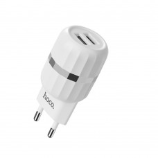 Сетевое зарядное устройство  Hoco  C41A 2 USB 2.4A белое