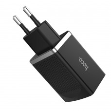Сетевое зарядное устройство  Hoco  C42A 1 USB 3A QC3.0 чёрное
