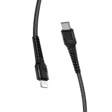 USB кабель Borofone BU21 Type-C to Lightning 1,2m 2.4A чорний