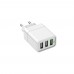 Сетевое зарядное устройство  Borofone  BA40A 3 USB QC3.0 белое