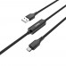 USB кабель Hoco S13 Micro 2.4A 1.2m чорний