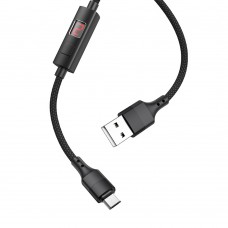 USB кабель Hoco S13 Micro 2.4A 1.2m чорний
