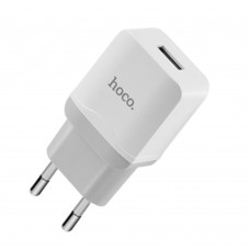 Сетевое зарядное устройство  Hoco  C22A 1 USB 2.4A белое