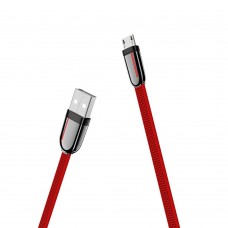 USB кабель  Hoco  U74 1,2m 2.4A Micro красный