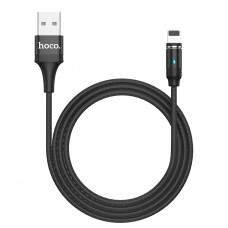 USB кабель магнітний Hoco U76 Lightning 2.4A 1.2m чорний