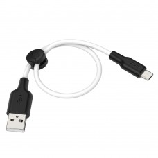 USB кабель Hoco X21 Plus 0.25m 2.4A Micro чорно-білий