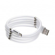 Кабель магнитный USB to MicroUSB 1m white