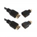 HDMI кабель 1,5m чорний в комплекті з перехідниками miniHDMI і microHDMI