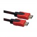 HDMI кабель 1.4V 5 m чорний-червоний з нейлонової оплеткой і позолоченими конекторами