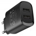 Сетевое зарядное устройство Borofone BN2 2 USB 2.1A чёрное