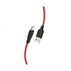 USB кабель Hoco X21 Plus 2m Lightning чорно-червоний