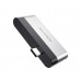 Адаптер Borofone DH2 Type-C - USB 3.0 (F)/ HDMI (F) сріблясто-чорний