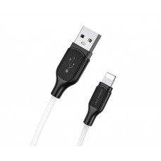 USB кабель Borofone BX42 Lightning 2.4A 1m білий