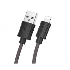 USB кабель Borofone BX52 Lightning 2.4A 1m черный