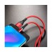 USB кабель магнітний Borofone BU16 Type-C 2.4A 1.2m червоний