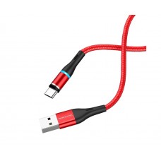 USB кабель магнитный Borofone BU16 Type-C 2.4A 1.2m красный