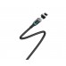 USB кабель магнітний Borofone BU16 Lightning 2.4A 1.2m чорний