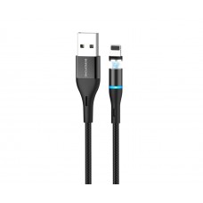 USB кабель магнитный Borofone BU16 Lightning 2.4A 1.2m черный