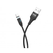 USB кабель магнітний Hoco U76 Micro 2.4A 1.2m чорний