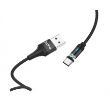 USB кабель магнітний Hoco U76 Type-C 3A 1.2m чорний