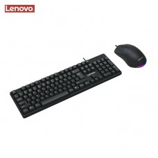 Клавиатура проводная с мышкой Lenovo KM101 чёрная