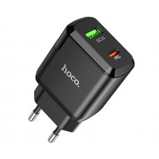 Сетевое зарядное устройство Hoco N5 PD+QC3.0 3A чёрное